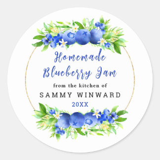 Homemade Blueberry Jam Canning Label