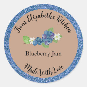 Homemade Blueberry Jam Jar Label