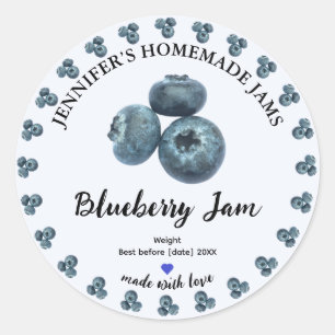 Homemade Blueberry Jam Jar Label