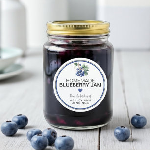 Homemade Blueberry Jam Label   From the Kitchen Of