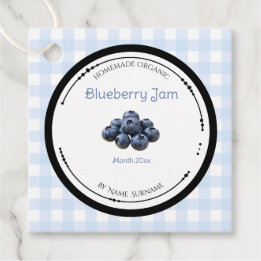 Homemade Blueberry Jam Label With Ingredients