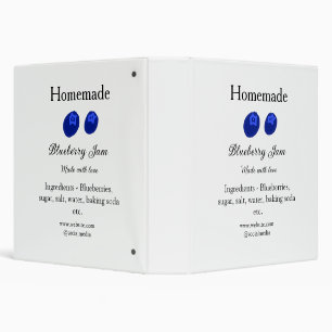 Homemade blueberry jam made with love add text binder