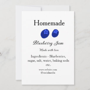 Homemade blueberry jam made with love add text invitation