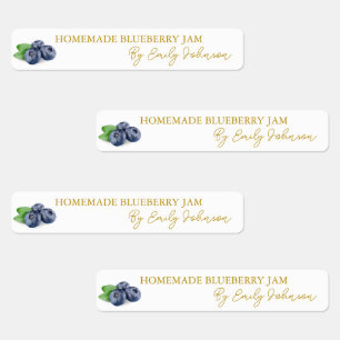 Homemade Blueberry Jam Thin Label