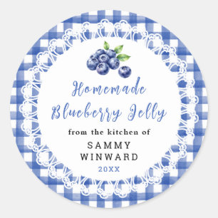 Homemade Blueberry Jelly Jar Label
