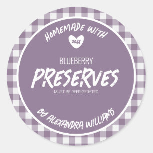 Homemade Blueberry Preserves Classic Round Sticker