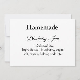 Homemade blueberry y jam made with love add text invitation