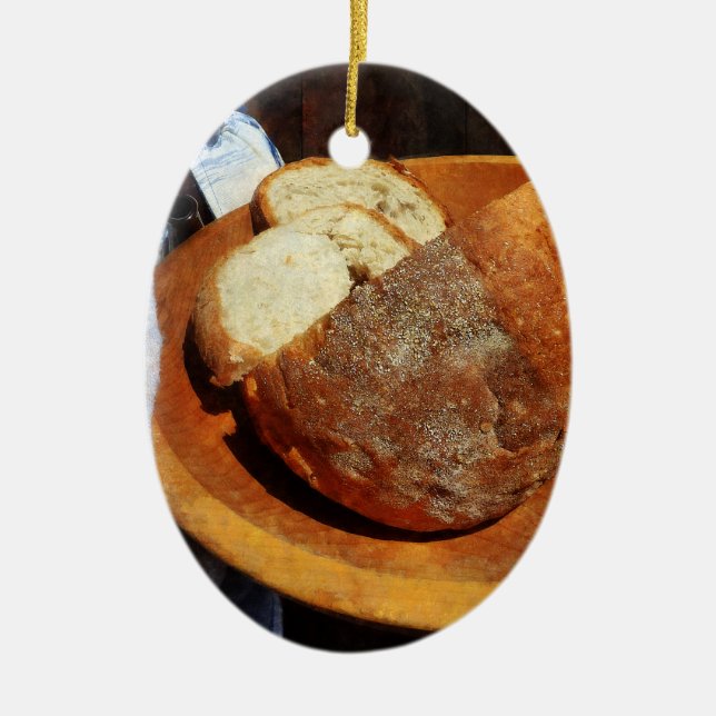 Homemade Bread Ceramic Ornament (Front)