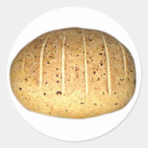 Homemade bread   classic round sticker