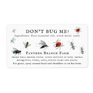 Homemade Bug Spray   Monogram Label