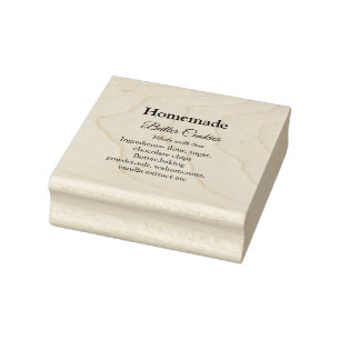 Homemade butter cookies made with love add text rubber stamp