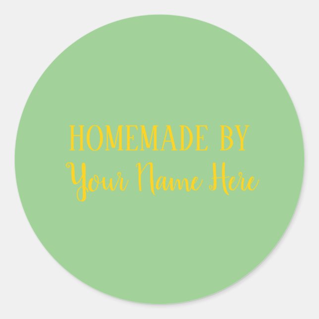 Homemade By Bakery Cookie Cake Bright Fun Classic Round Sticker (Front)