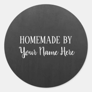 Homemade By Bakery Cookie Cake Vintage Blackboard Classic Round Sticker
