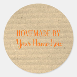 Homemade By Bakery Cookie Cake Vintage Craft Classic Round Sticker