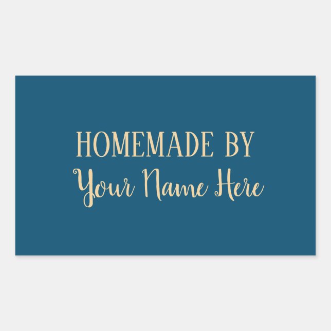 Homemade By Cookie Cake elegant modern Sticker (Front)