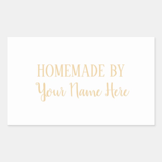 Homemade By Cookie Cake elegant modern Sticker (Front)