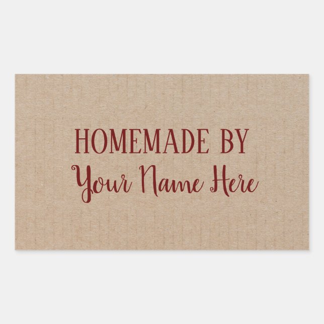 Homemade By Cookie Cake Vintage Craft Sticker (Front)