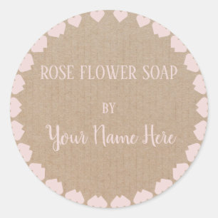 Homemade By Rose Lavender Soap Vintage Craft Classic Round Sticker