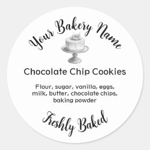 Homemade Cake Business Baking Label White