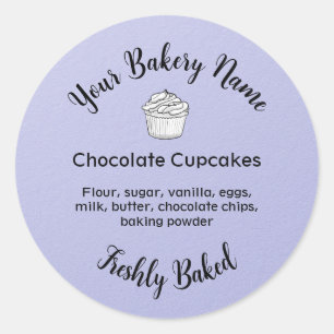 Homemade Cake Business Logo Baking Label Purple