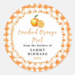 Homemade Candied Orange Peel Label