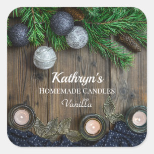 Homemade Candles Personalized Square Sticker