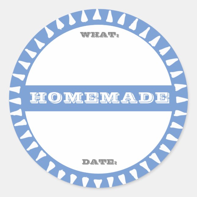 homemade canning jar write on pastel cute classic round sticker (Front)