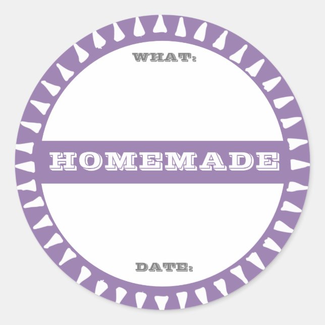 homemade canning jar write on pastel cute classic round sticker (Front)