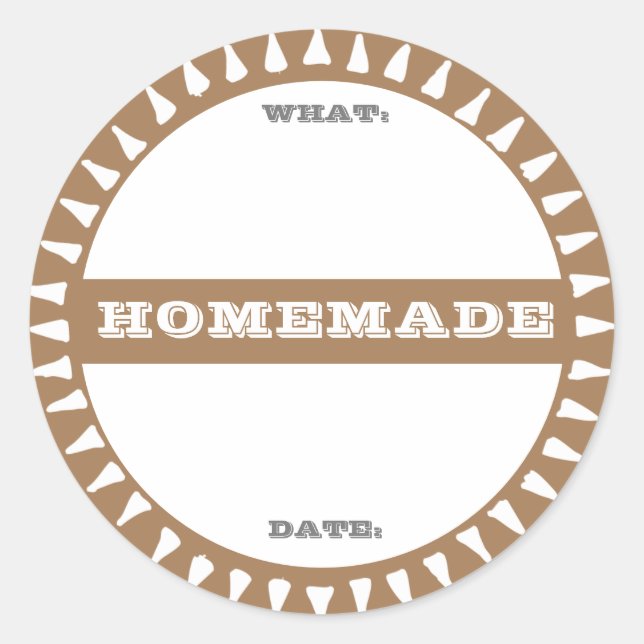 homemade canning jar write on pastel cute classic round sticker (Front)