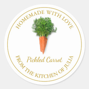 Homemade Carrot Pickle Label White