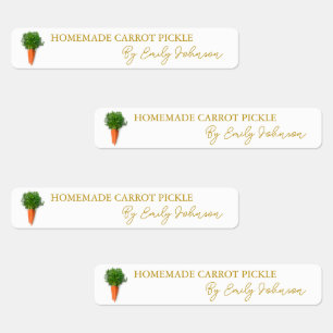 Homemade Carrot Pickle Thin Label