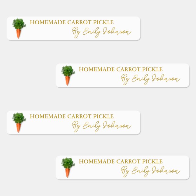 Homemade Carrot Pickle Thin Label (Group)