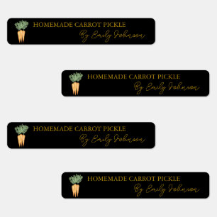 Homemade Carrot Pickle Thin Label