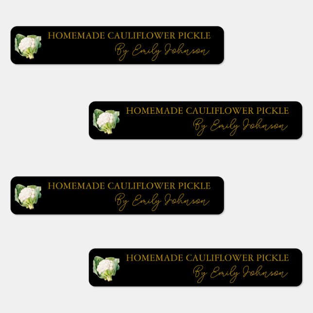 Homemade Cauliflower Pickle Thin Label (Group)