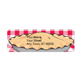 homemade cherry pie on chequered background