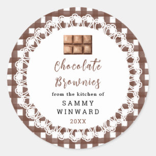 Homemade Chocolate Brownies Label