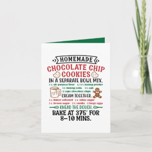 Homemade chocolate chip cookies customizable holiday card