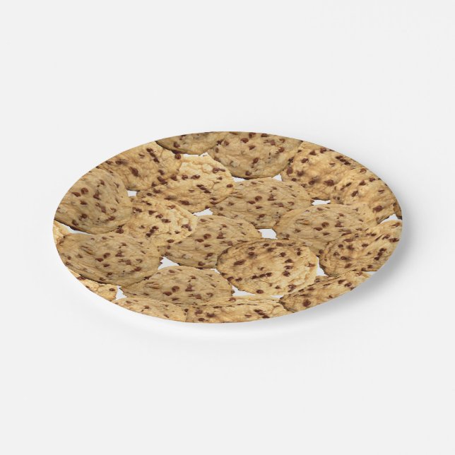 Homemade Chocolate Chip Cookies Paper Plate (Angled)