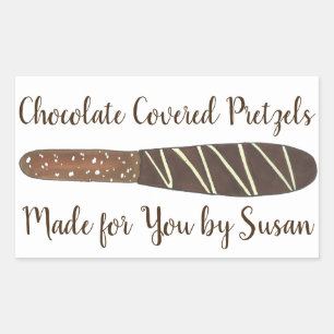 Homemade Chocolate Covered Pretzel Rods Made By Sticker