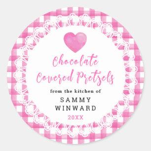 Homemade Chocolate Covered Pretzels Label