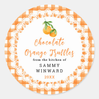 Homemade Chocolate Orange Truffles Label