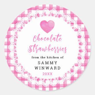 Homemade Chocolate Strawberries Label