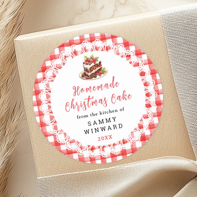 Homemade Christmas Cake Food Label (Creator Uploaded)