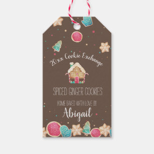 Homemade Christmas Cookies and Gingerbread House Gift Tags