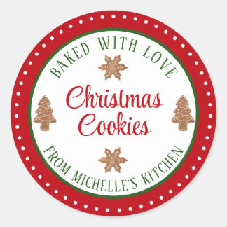 Homemade Christmas Cookies Classic Round Sticker