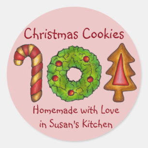 Homemade Christmas Cookies Homemade Baked Love Classic Round Sticker