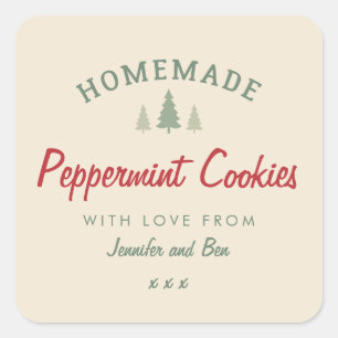 Homemade Christmas gift baking sticker