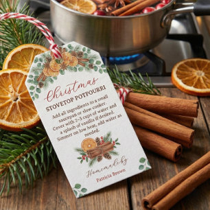 Homemade Christmas Stovetop Potpourri Recipe Tag