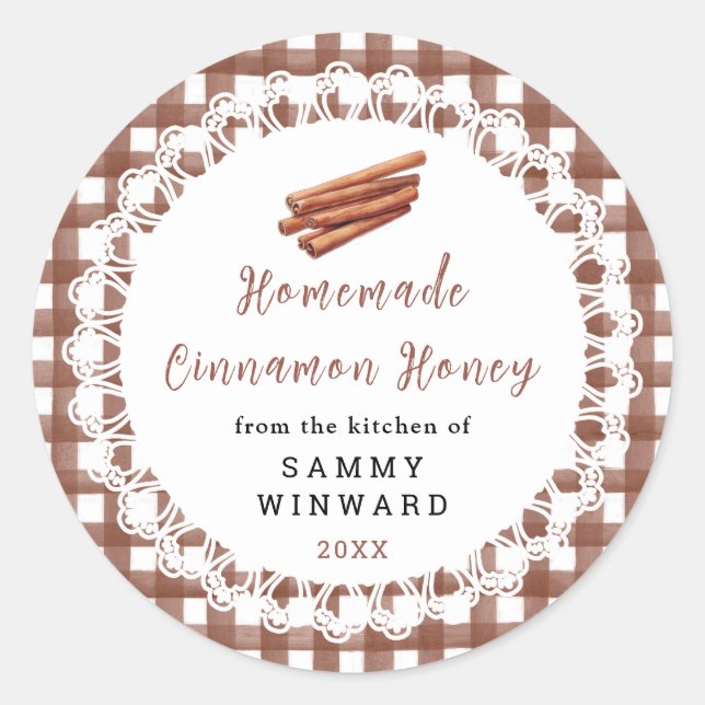 Homemade Cinnamon Honey Label (Front)