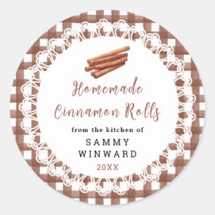 Homemade Cinnamon Rolls Label